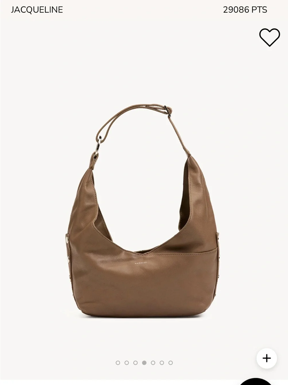 Hammitt Taupe Shoulder Hobo with Stud Accents